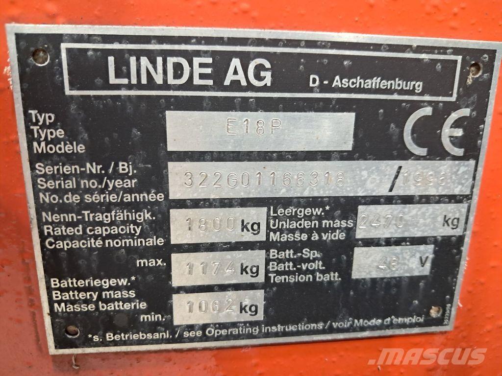 Linde E18P Chariots élévateurs électriques