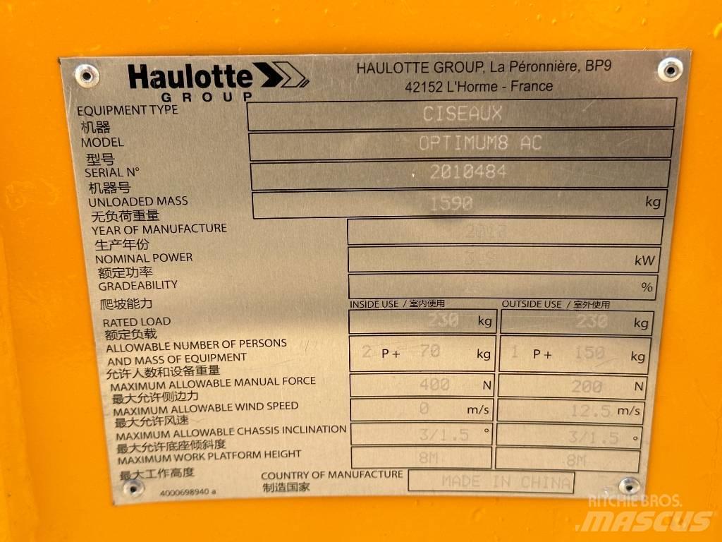 Haulotte OPTIMUM 8 Nacelle ciseaux