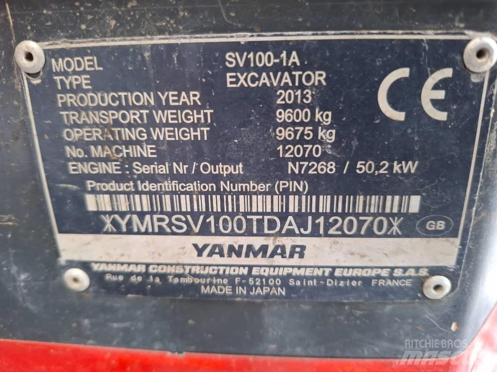 Yanmar SV100-1A Mini pelle 7t-12t