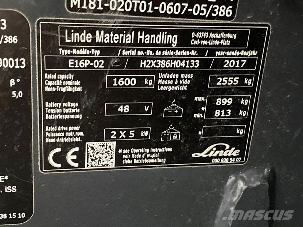 Linde E16P-02 Chariots élévateurs électriques