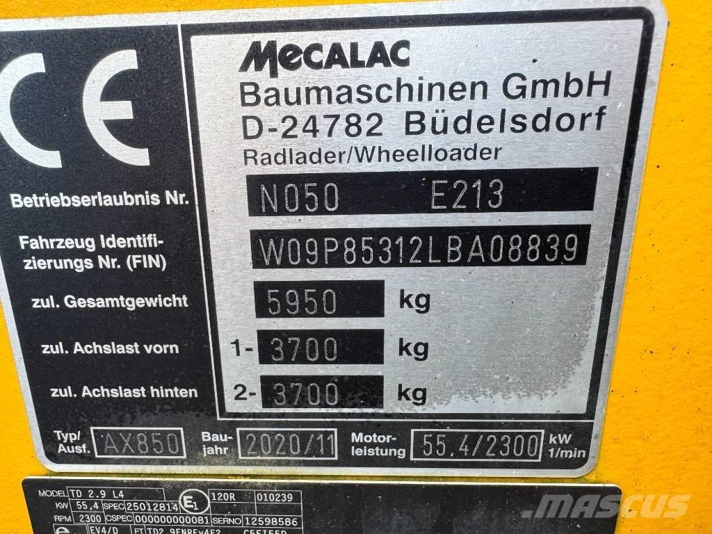 Mecalac AS 850 V Chargeuse sur pneus