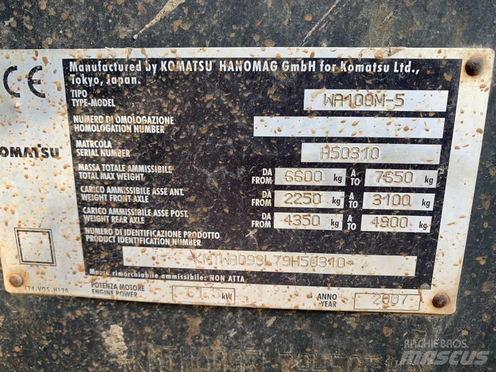 Komatsu WA 100 M-5 Chargeuse sur pneus