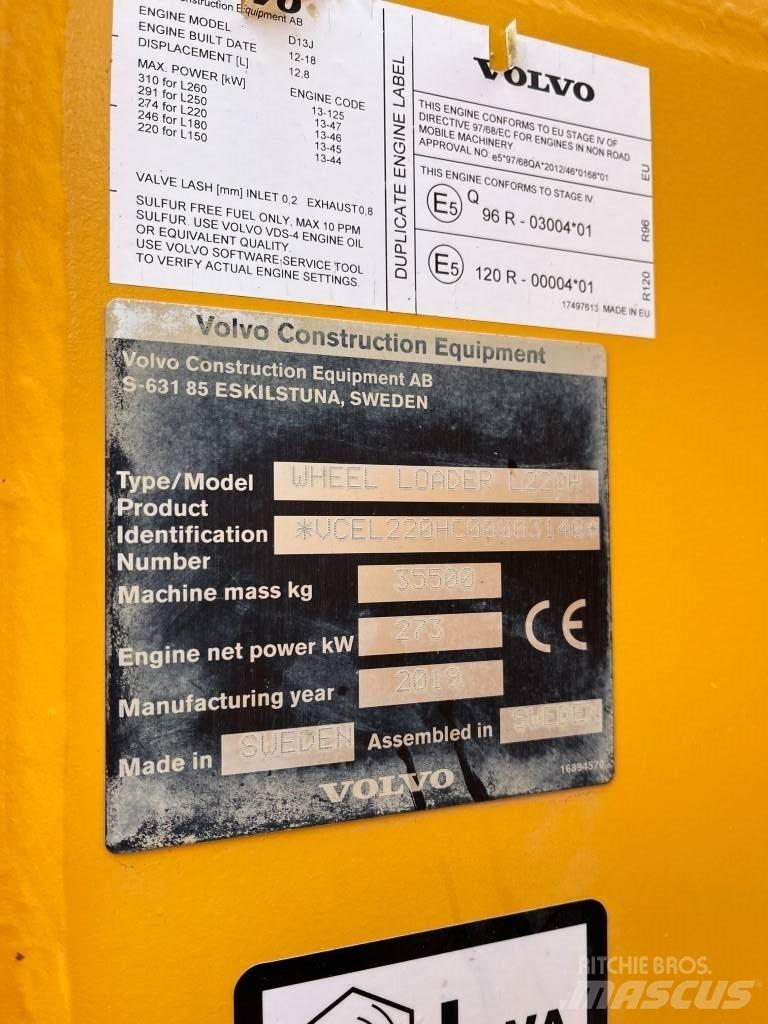 Volvo L220H Chargeuse sur pneus