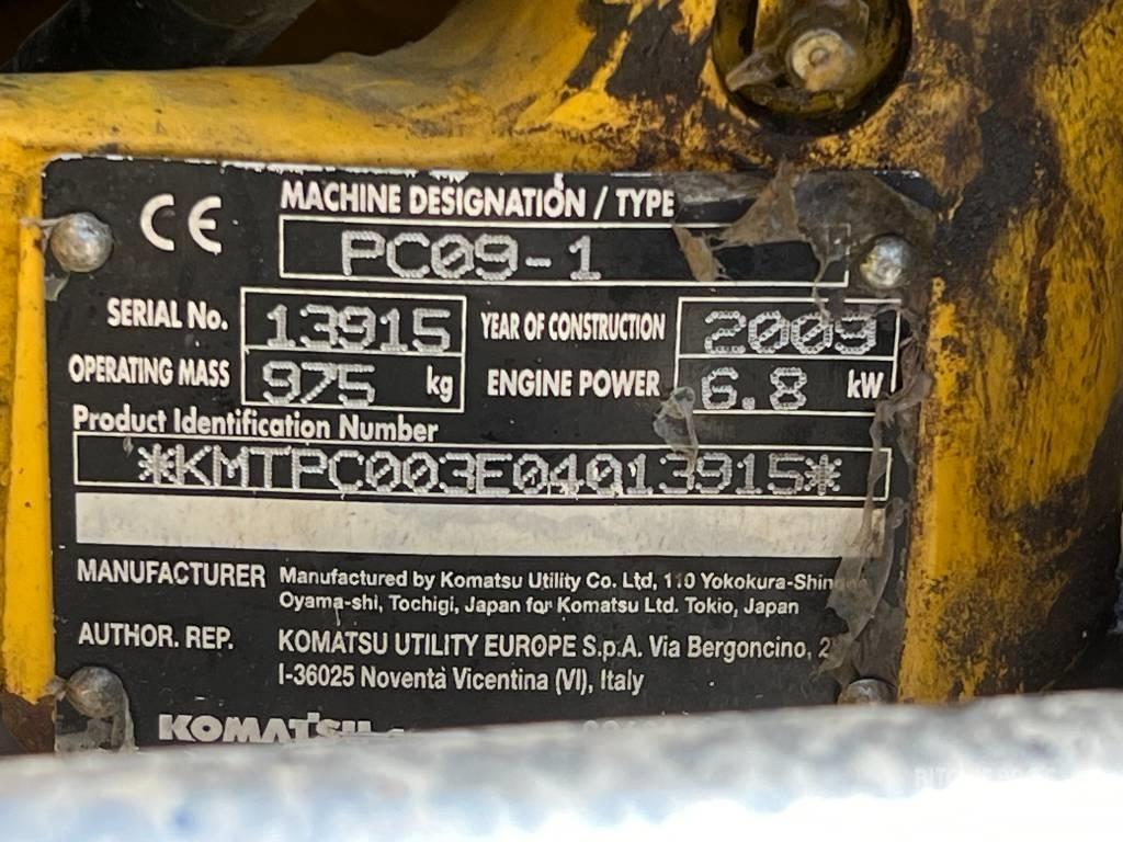 Komatsu PC 09-1 Mini pelle < 7t