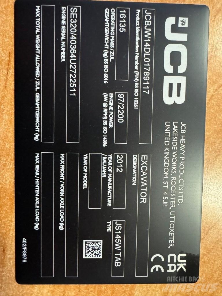 JCB 140w Pelle sur chenilles