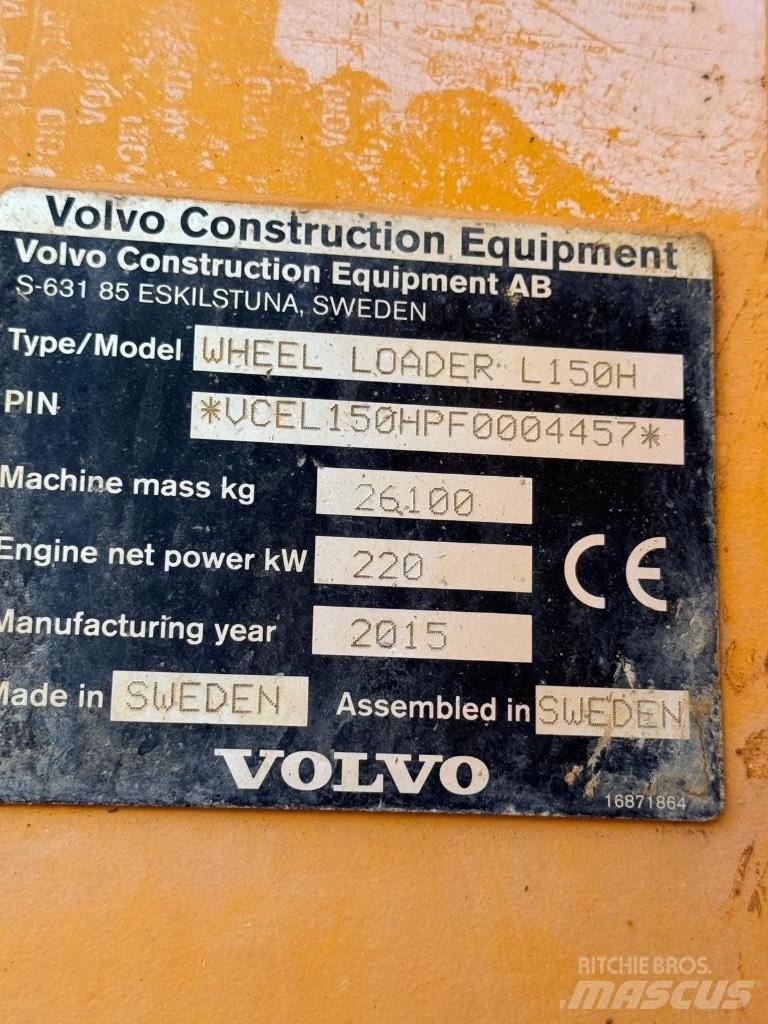 Volvo L 150 H Chargeuse sur pneus
