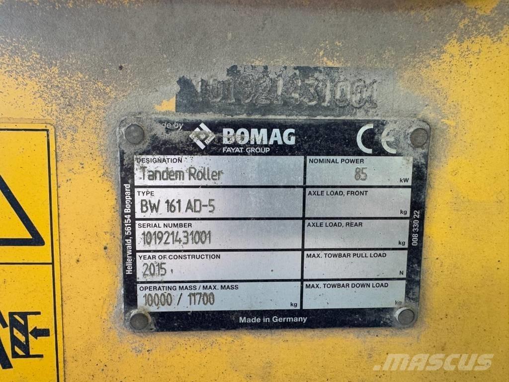 Bomag BW 161 AD-5 Rouleaux tandem