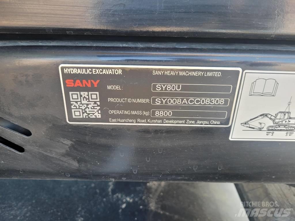 Sany SY80U Pelle sur chenilles