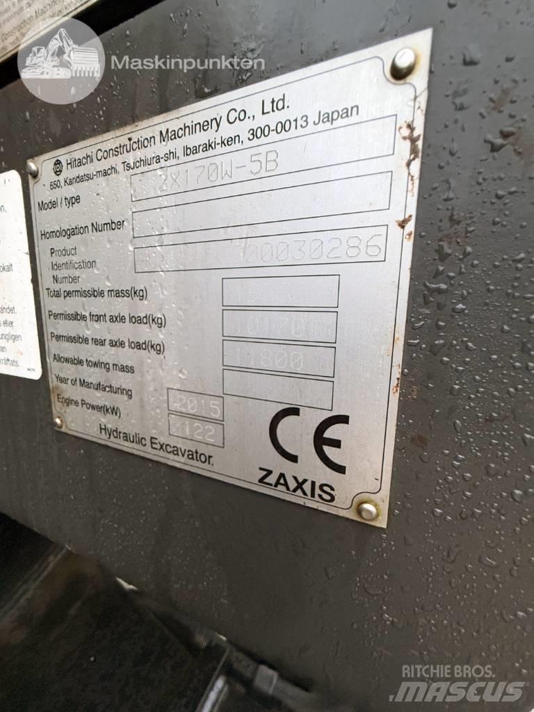 Hitachi ZX 170 W-5 B Pelle sur pneus