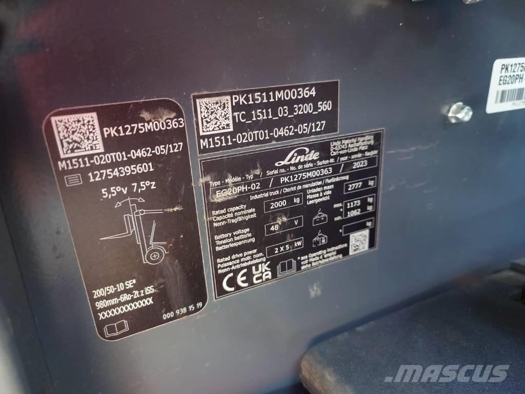 Linde EG20PH/1275 Chariots élévateurs électriques