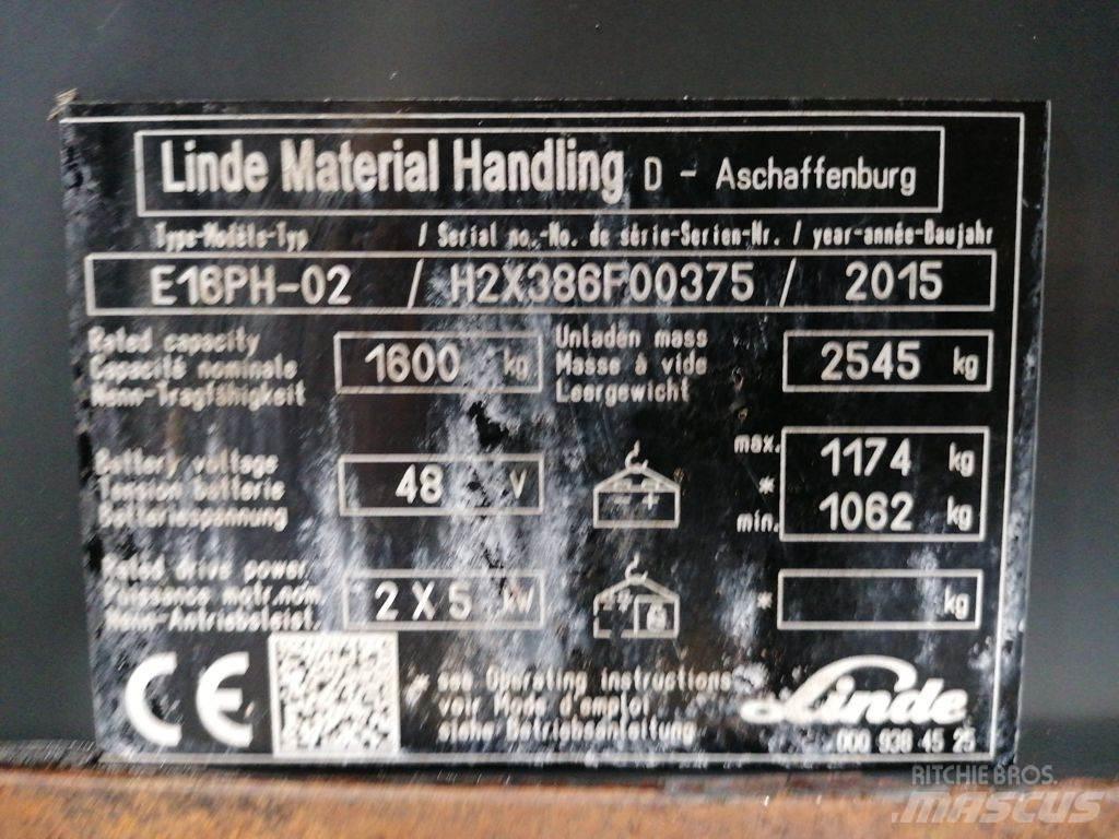 Linde E16PH-02 Chariots élévateurs électriques
