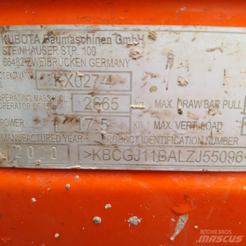 Kubota KX 027-4 Mini pelle < 7t