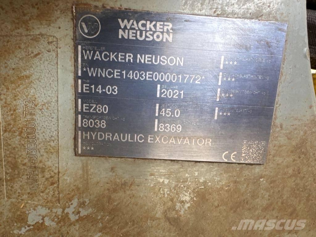 Wacker Neuson EZ80 Pelle sur chenilles