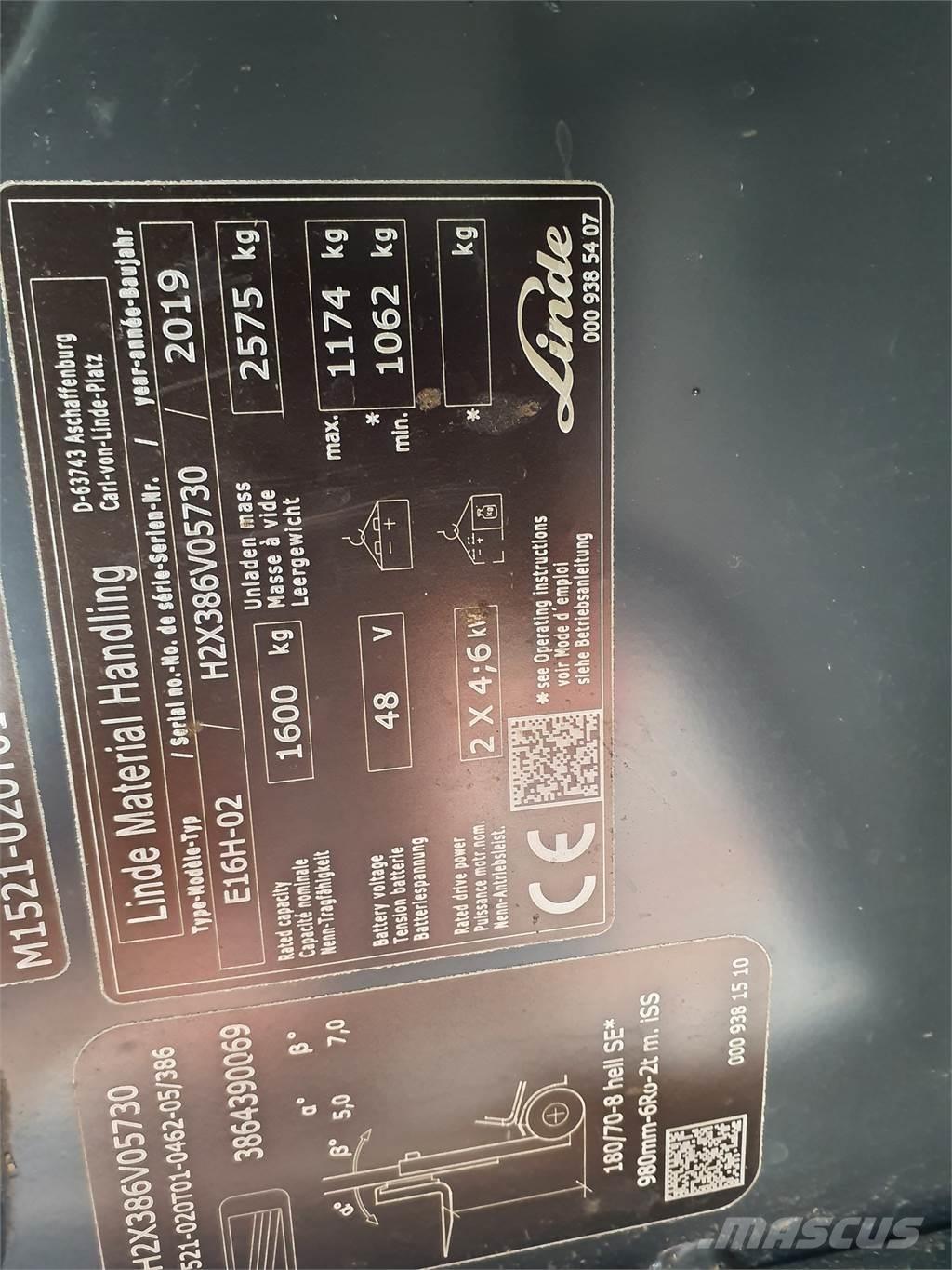 Linde E16 Chariots élévateurs électriques