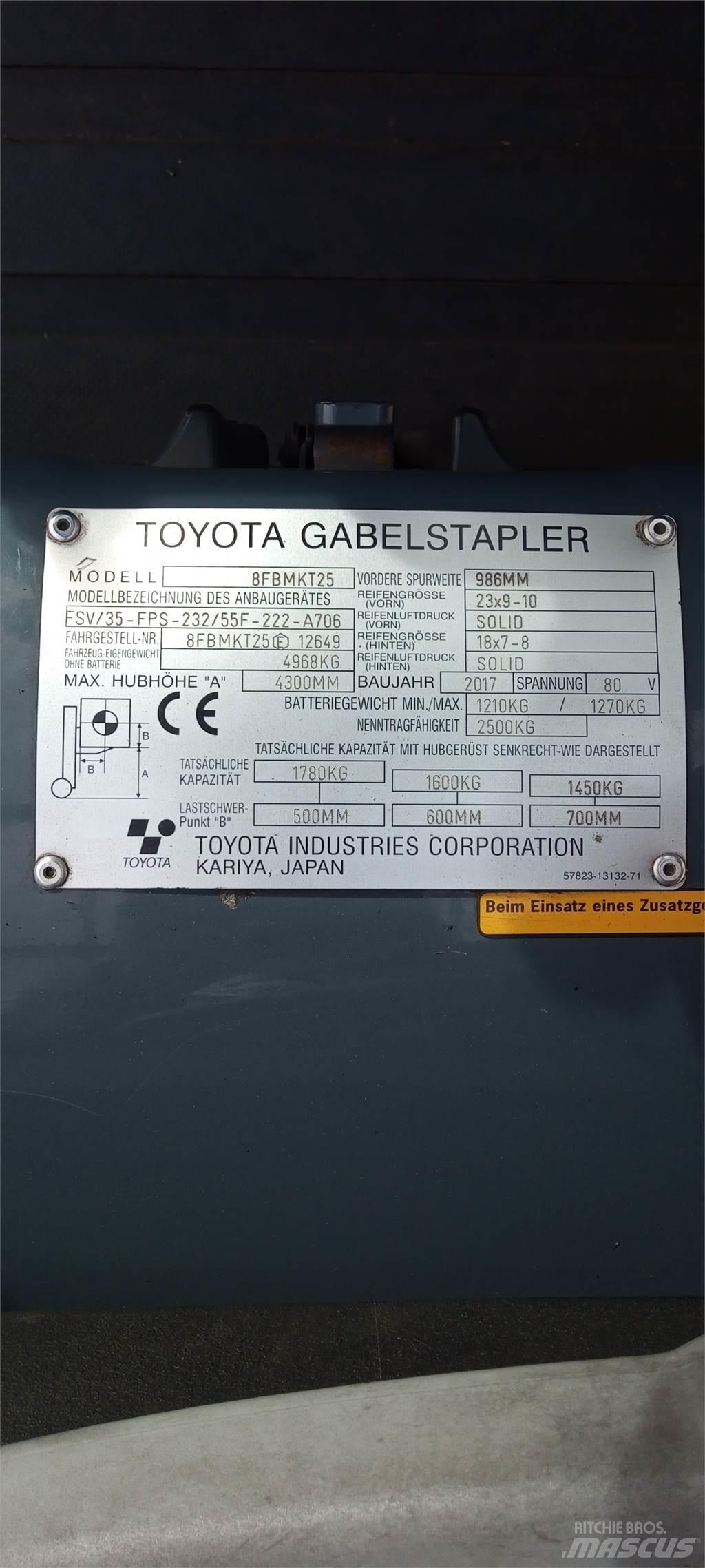 Toyota 8FBMKT25 Chariots élévateurs électriques