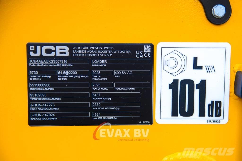 JCB 409 Chargeuse sur pneus