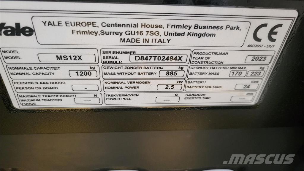 Yale MS12X Gerbeurs Automoteurs