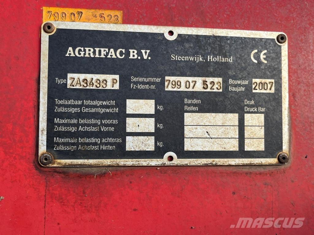 Agrifac ZA3433 Autres matériels de récolte et d'arrachage