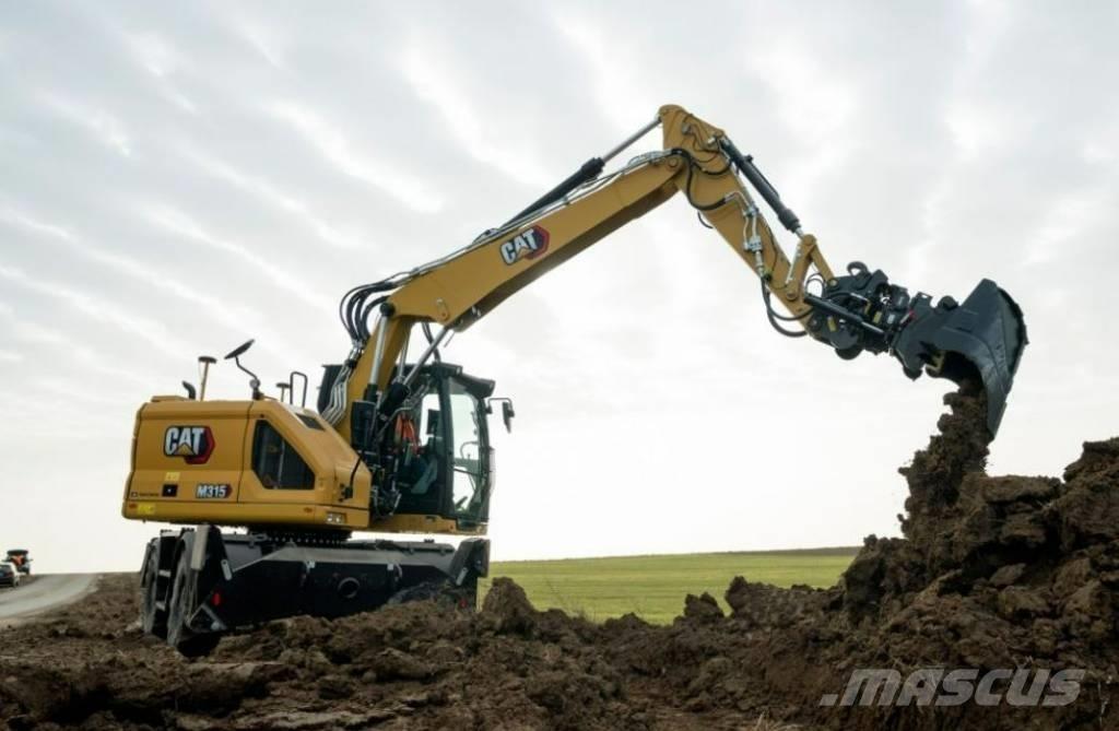CAT M 315 UTHYRES Pelle sur pneus