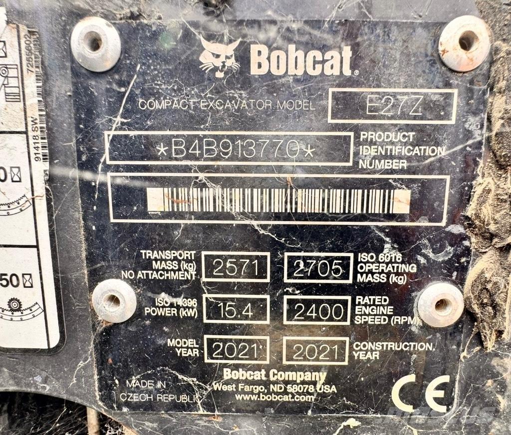 Bobcat E 27z Mini pelle < 7t