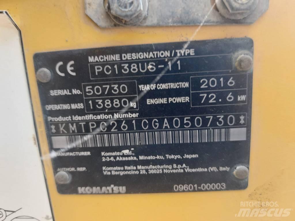 Komatsu PC138US-11 Pelle sur chenilles