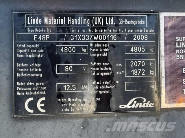 Linde E48P Chariots élévateurs électriques