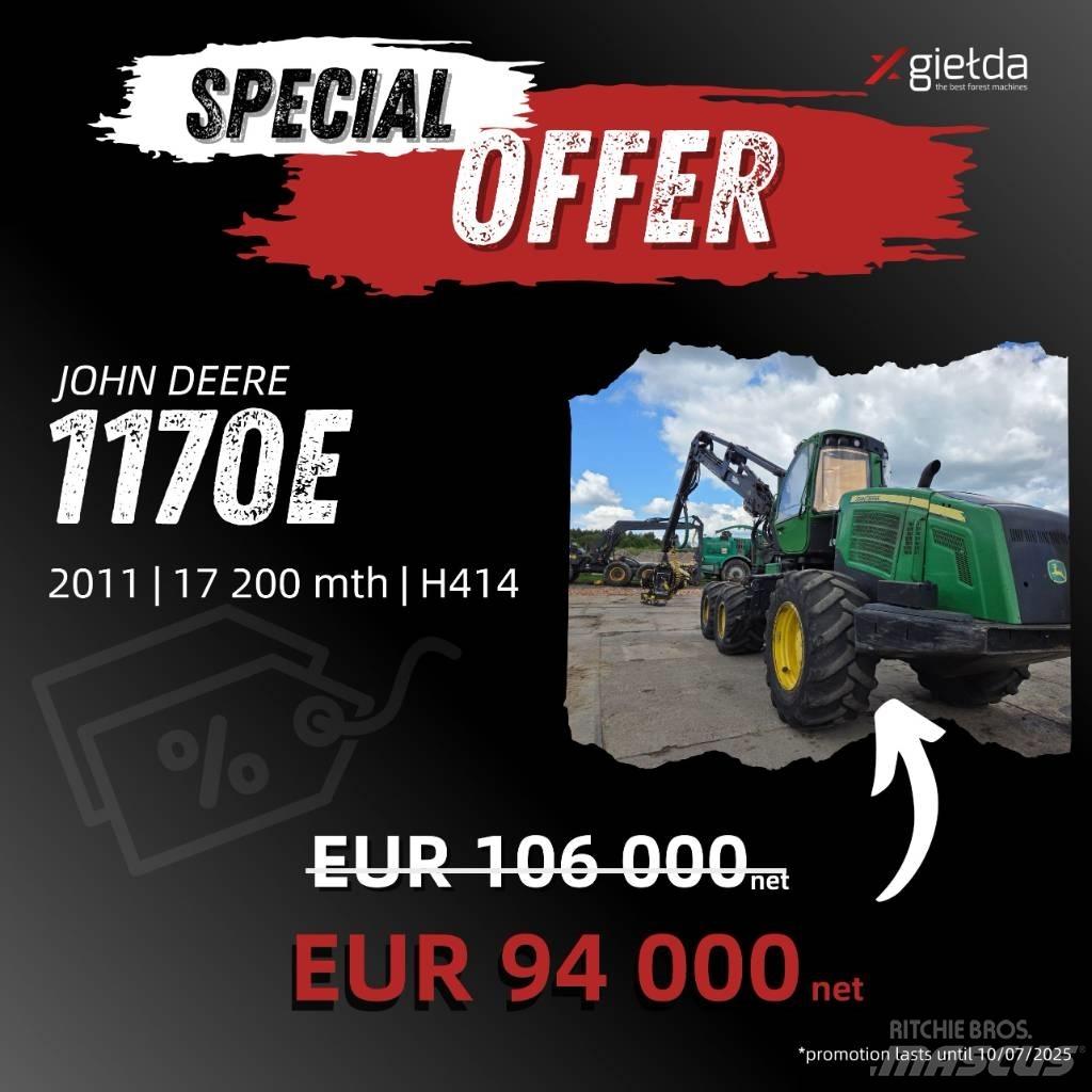 John Deere 1170 E Abatteuse