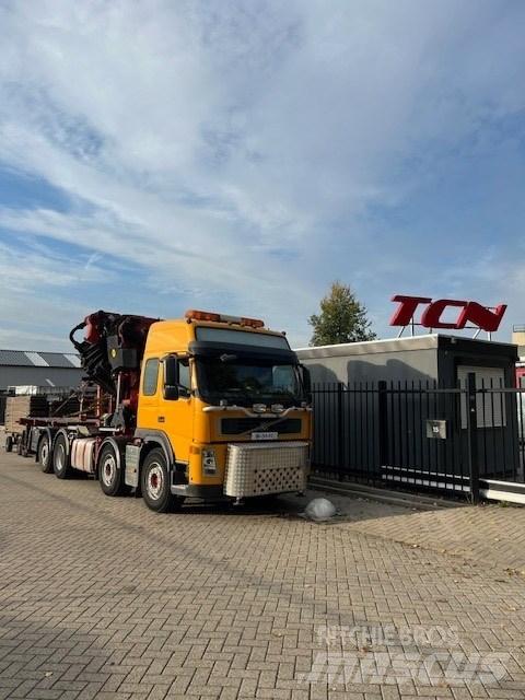 Volvo FH 500 Camion plateau ridelle avec grue