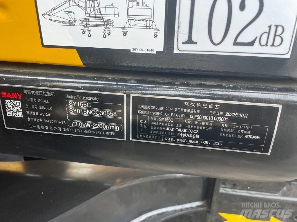 Sany SY 155 C Mini pelle 7t-12t