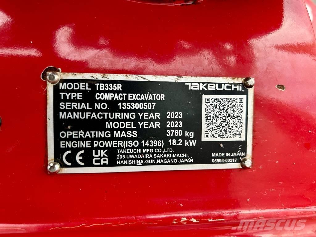 Takeuchi TB 335R V3 Mini pelle < 7t