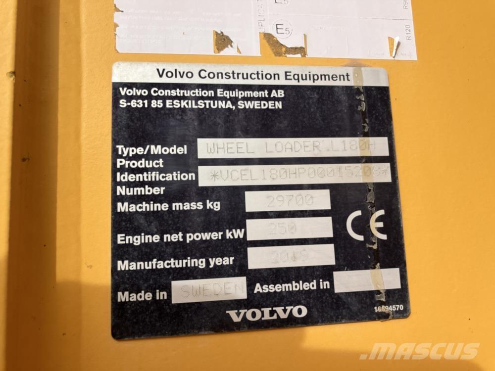 Volvo L180H Chargeuse sur pneus