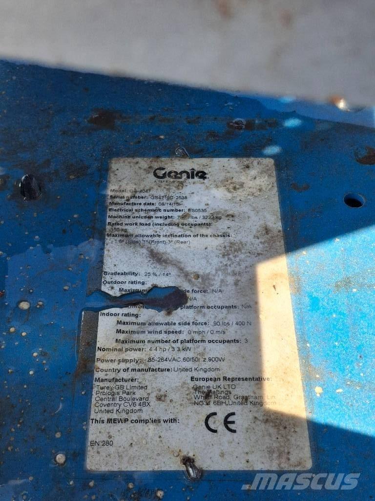 Genie GS4047 Nacelle ciseaux