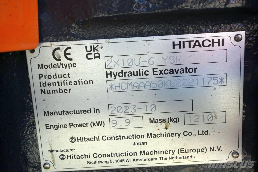 Hitachi ZX 10U-6 Mini pelle < 7t