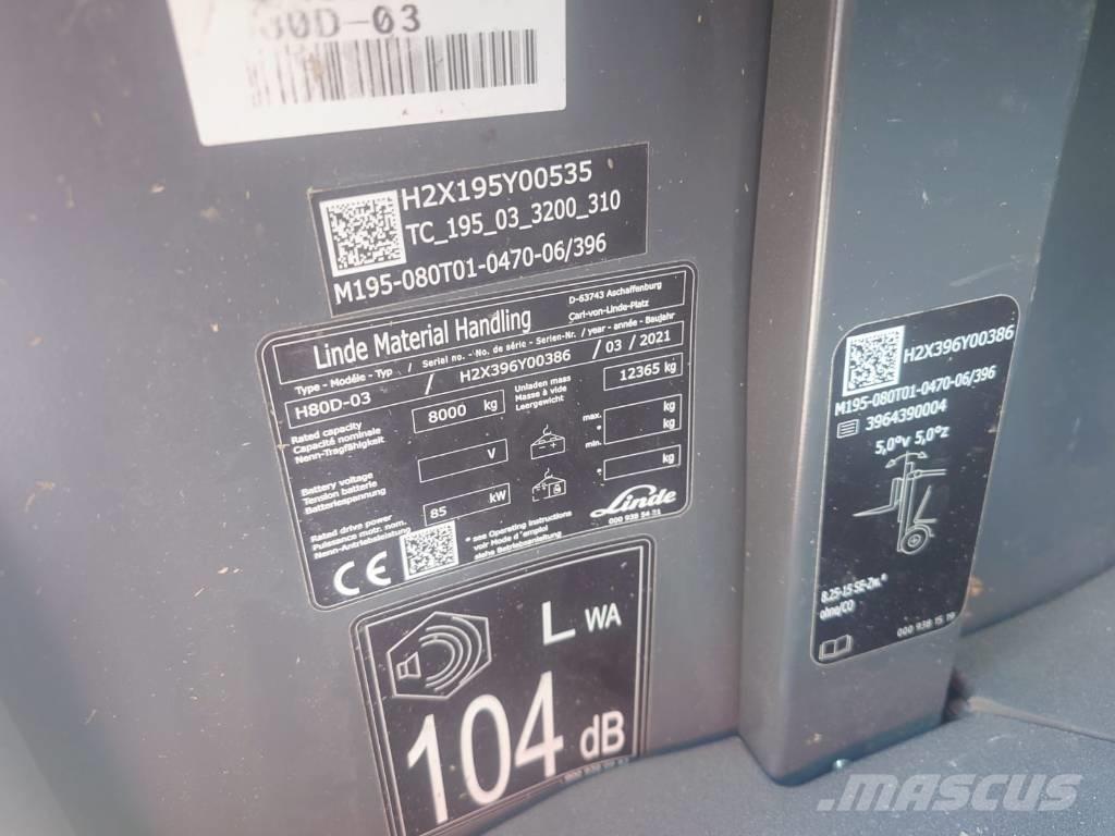 Linde H80D/396-03 Chariots diesel