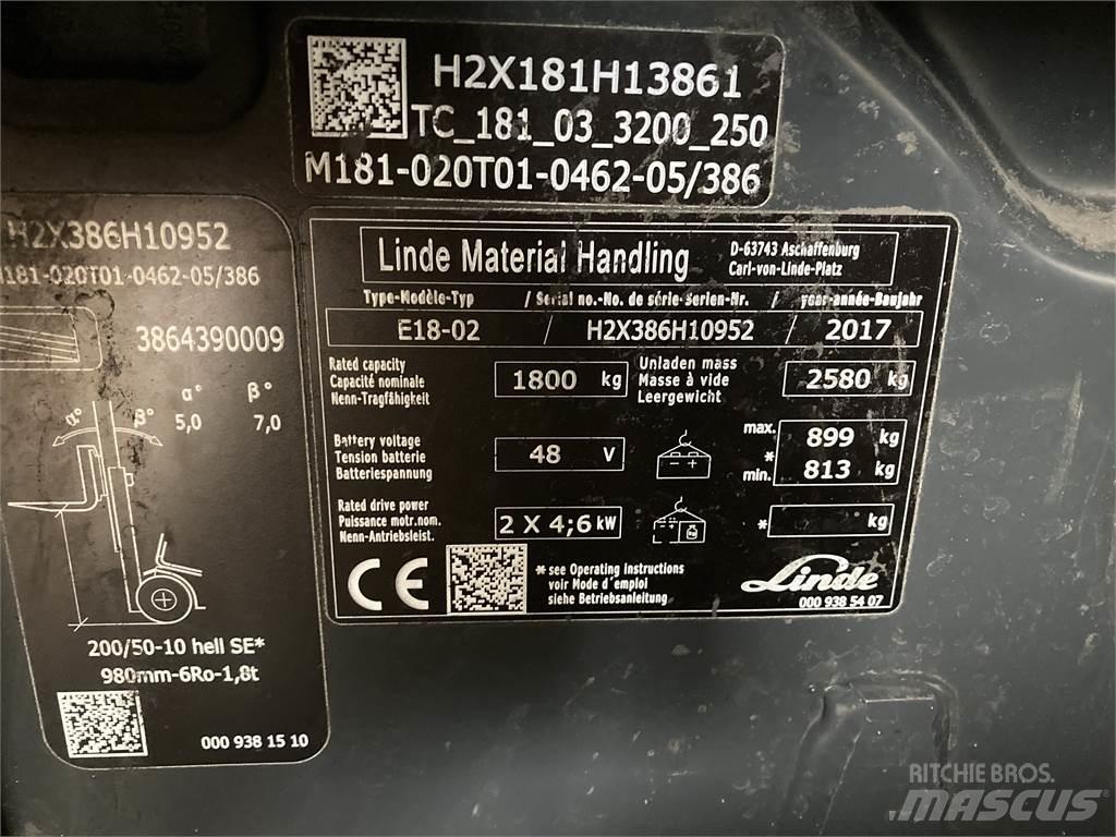 Linde E18 Chariots élévateurs électriques