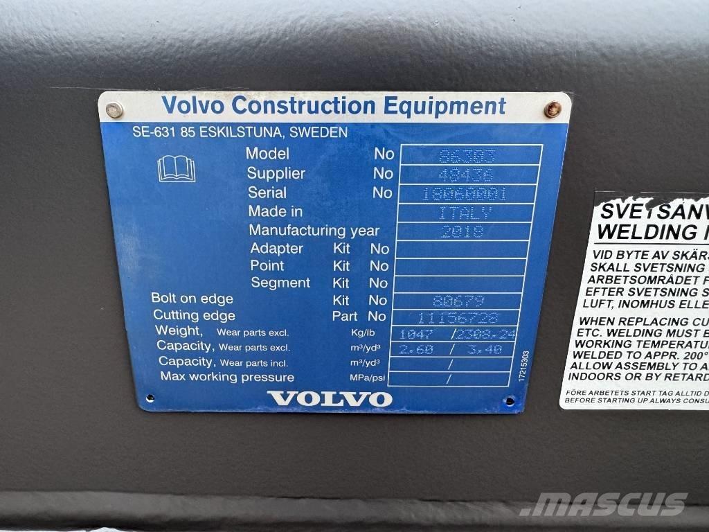 Volvo 2.6m GP Bucket Godet