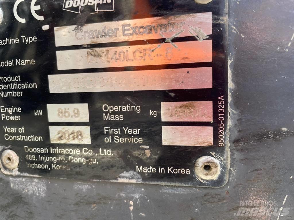 Doosan DX 140 LCR Pelle sur chenilles
