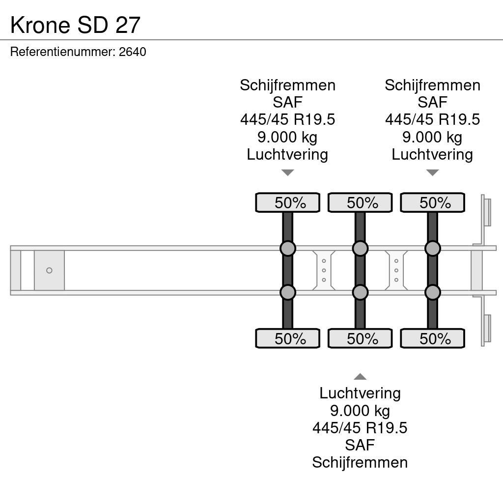 Krone SD 27 Semi remorque à rideaux coulissants (PLSC)