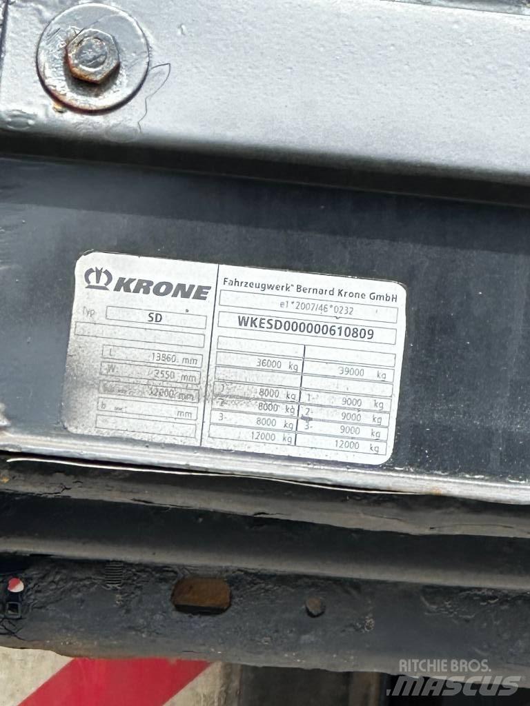 Krone SD Semi remorque plateau ridelle