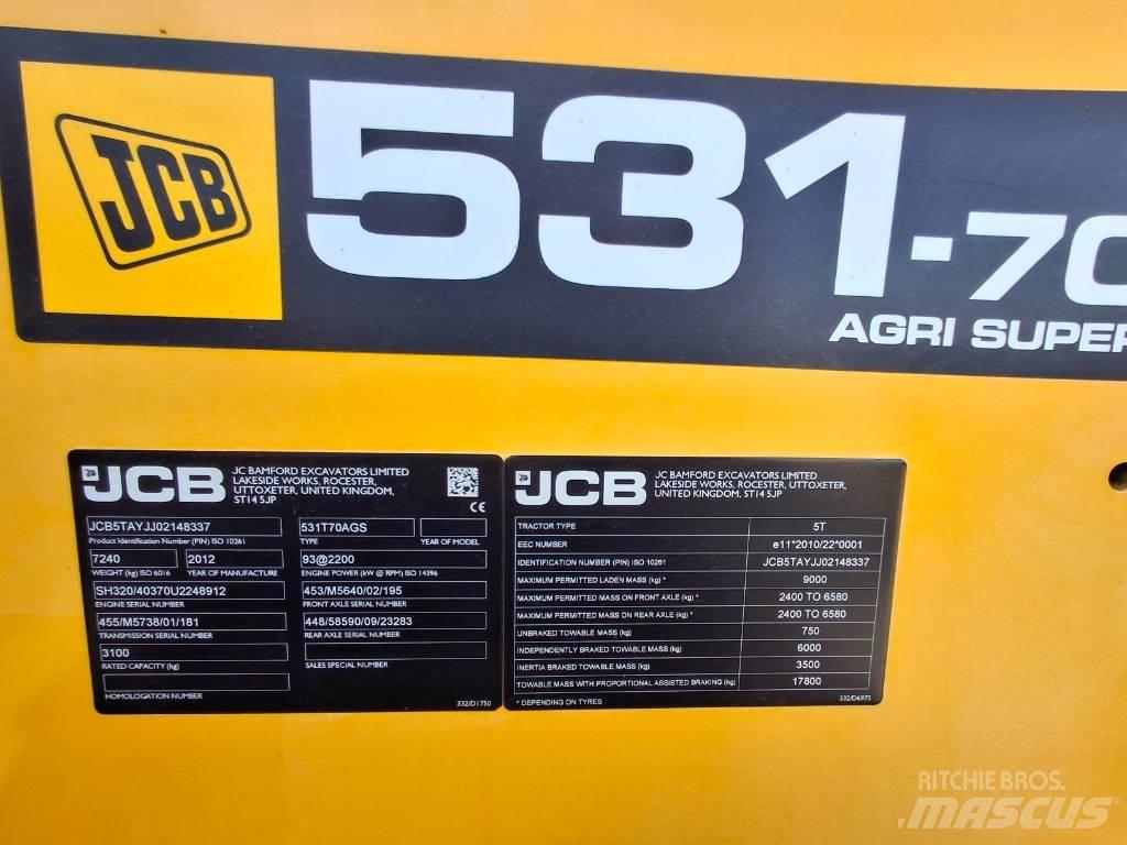 JCB 531-70 Télescopique agricole