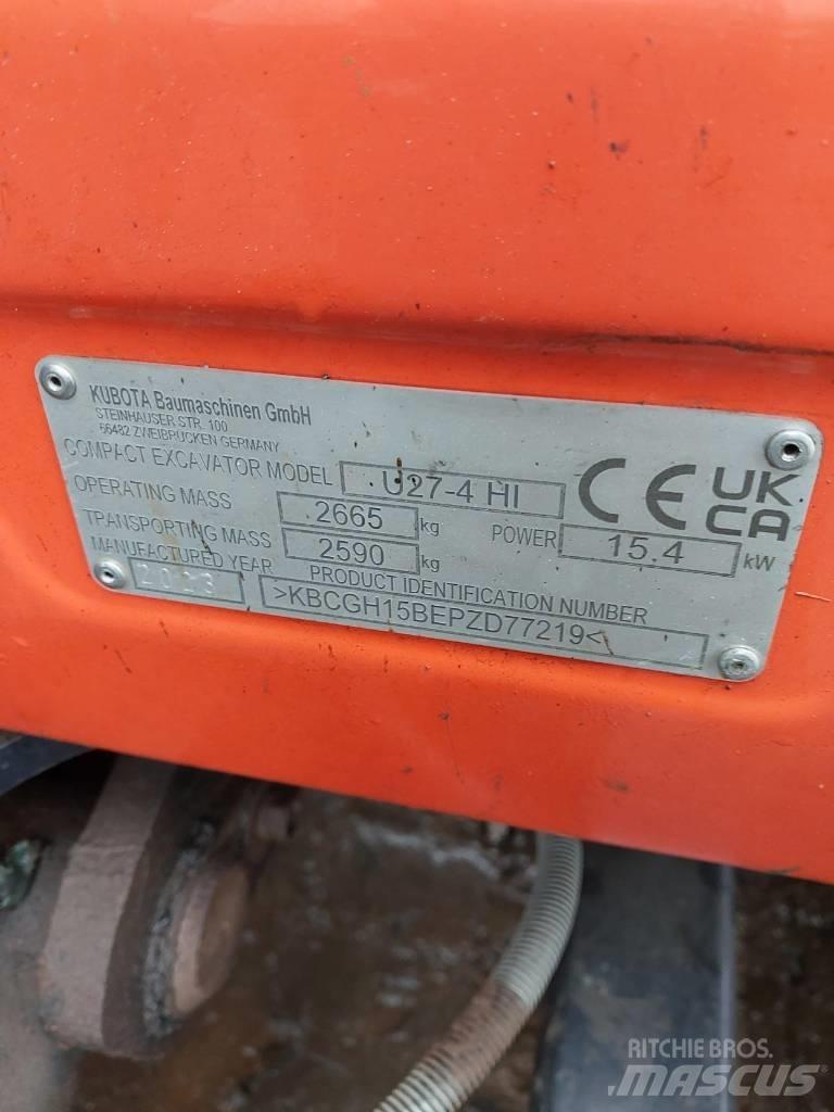 Kubota U 27-4 Mini pelle < 7t