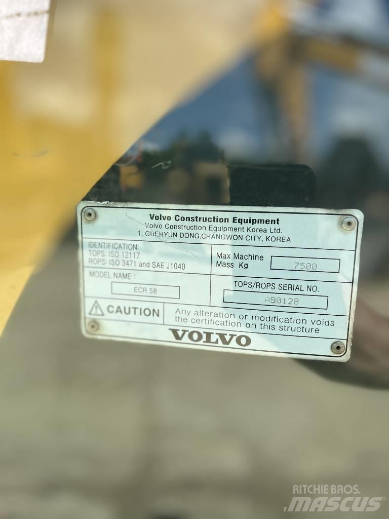 Volvo ECR 58 PLUS Mini pelle 7t-12t