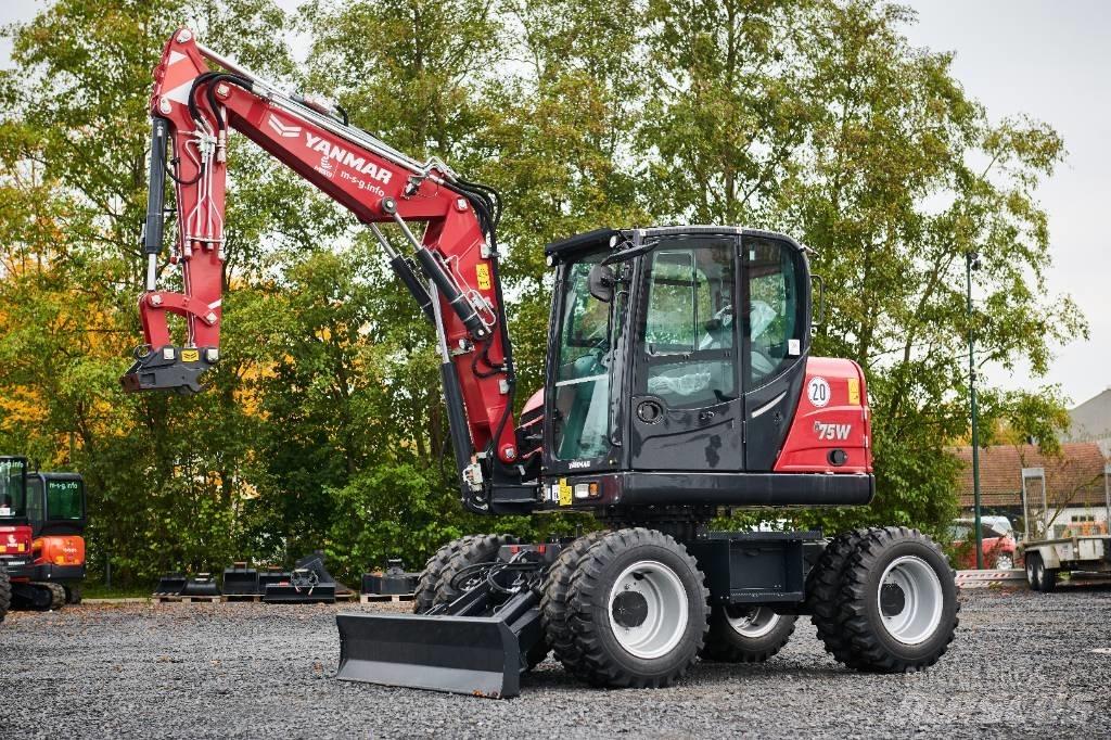 Yanmar B 75 W Pelle sur pneus
