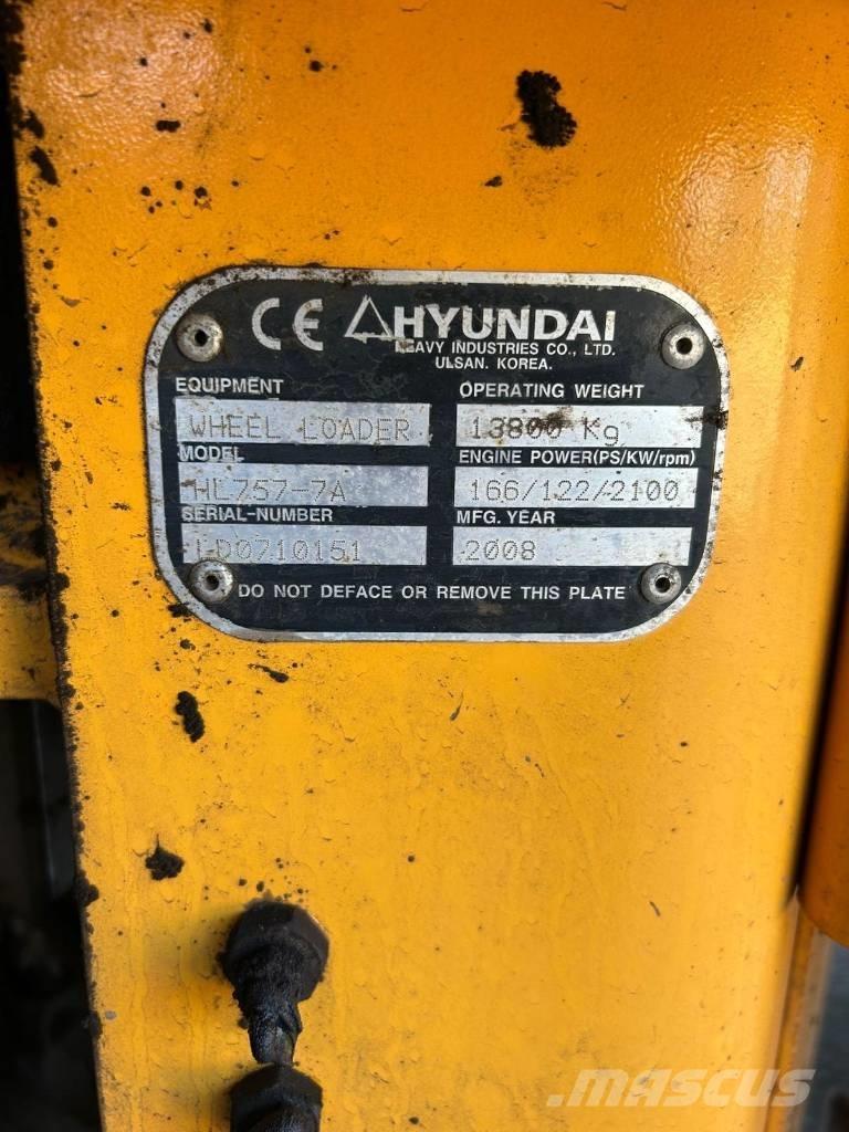 Hyundai HL 757-7 A Chargeuse sur pneus