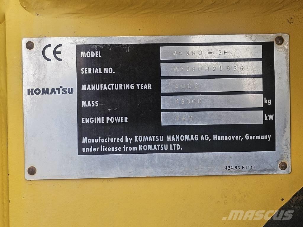 Komatsu WA 380-3H Chargeuse sur pneus
