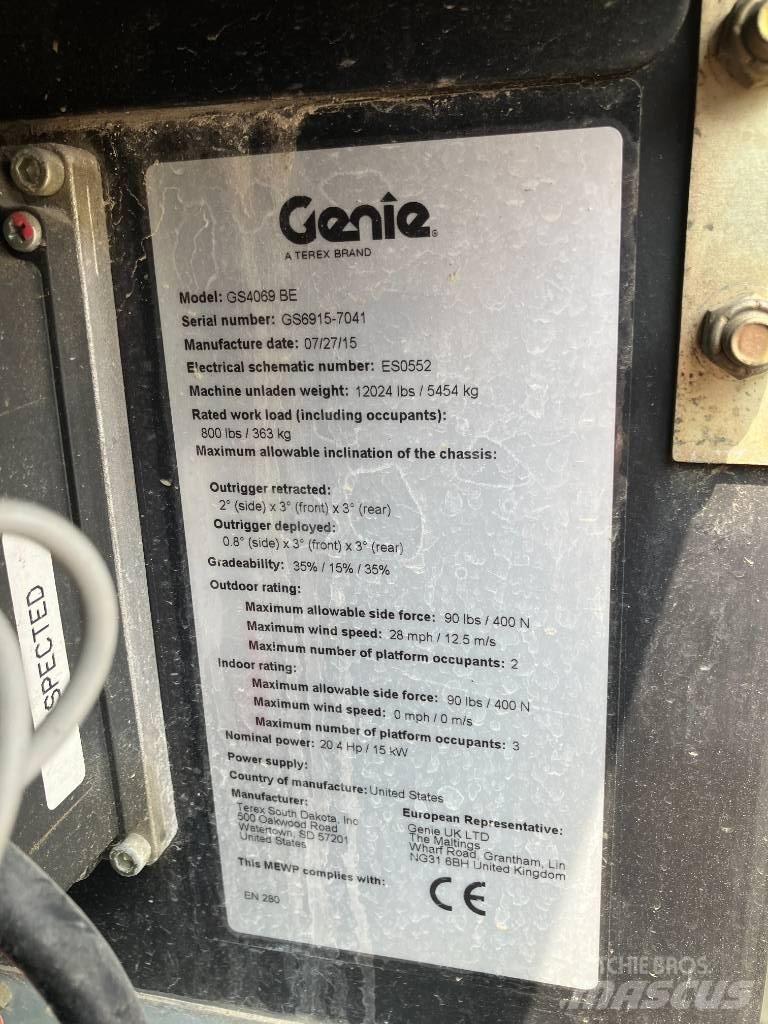 Genie GS 4069 BE Nacelle ciseaux