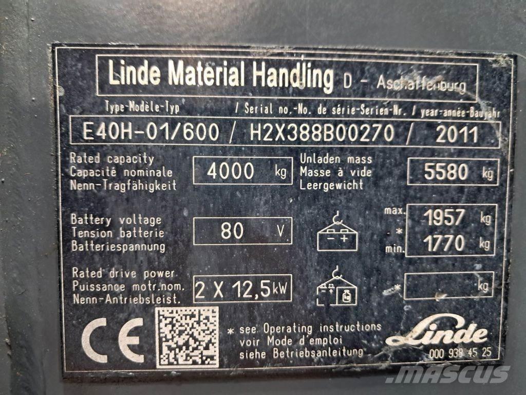 Linde E40H-01/600 Chariots élévateurs électriques