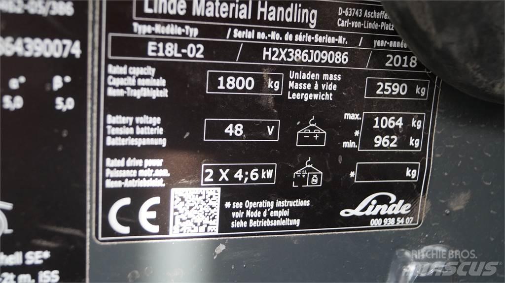 Linde E18L Chariots élévateurs électriques