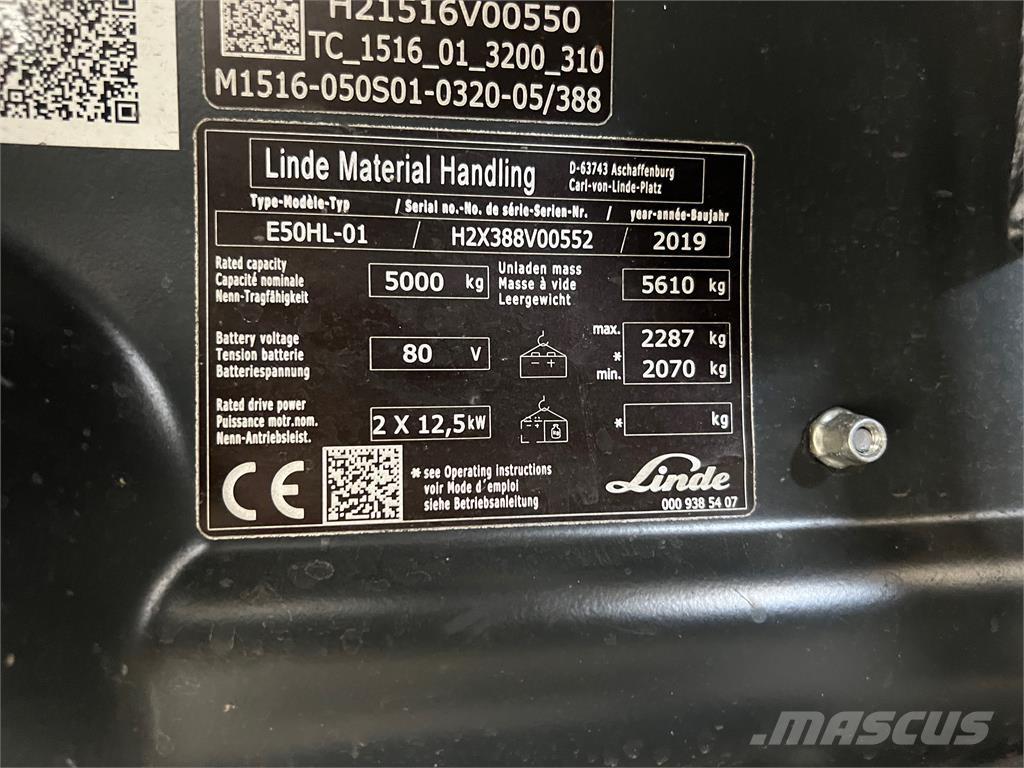 Linde E50HL-01 Chariots élévateurs électriques