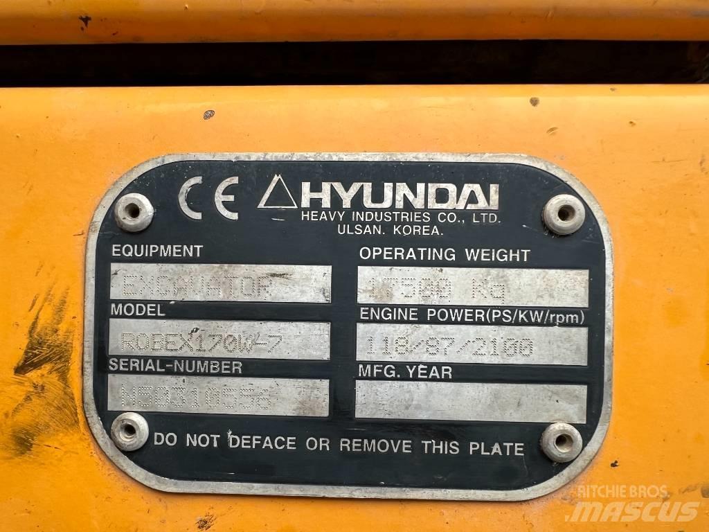 Hyundai R 170W-7 Pelle sur pneus